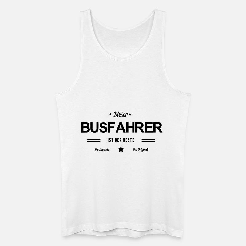 Bester Busfahrer - Männer Bio Tank Top - Weiß