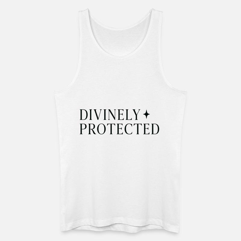 Divinely Protected black print - Männer Bio Tank Top - Weiß