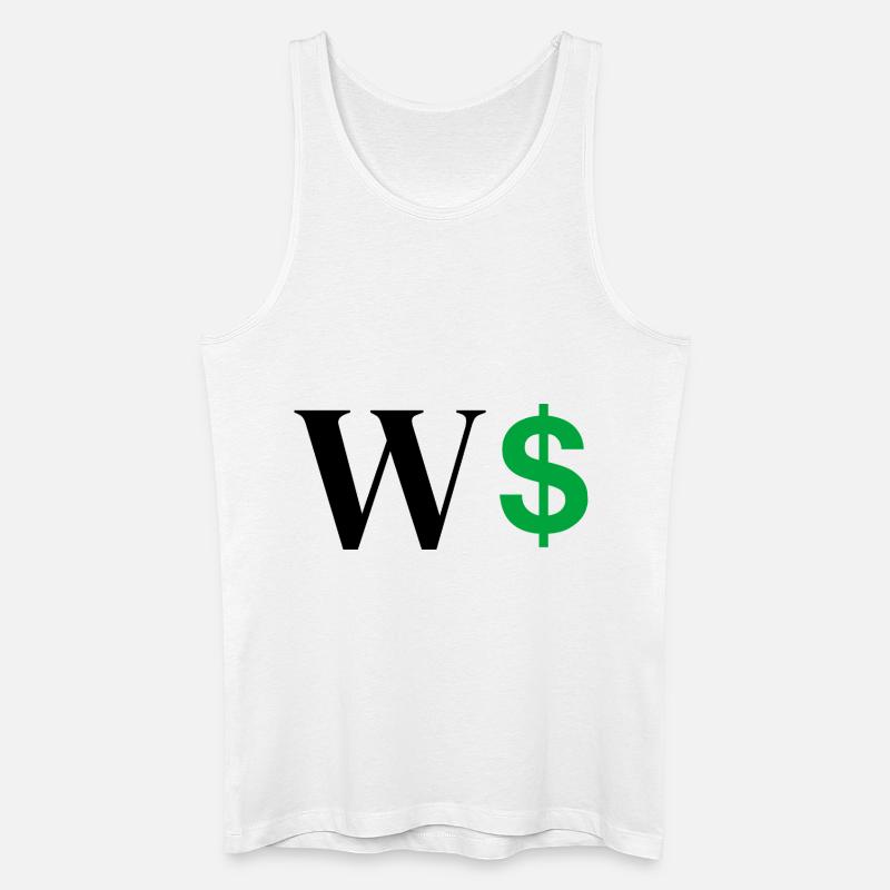 Buchstabe w Dollar - Männer Bio Tank Top - Weiß