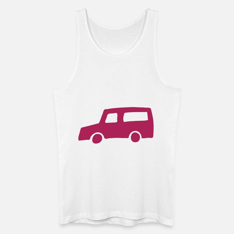 Auto - Männer Bio Tank Top - Weiß
