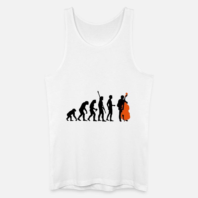 evolution_bass_2c - Männer Bio Tank Top - Weiß