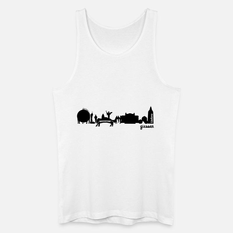 Gießen Skyline - Männer Bio Tank Top - Weiß