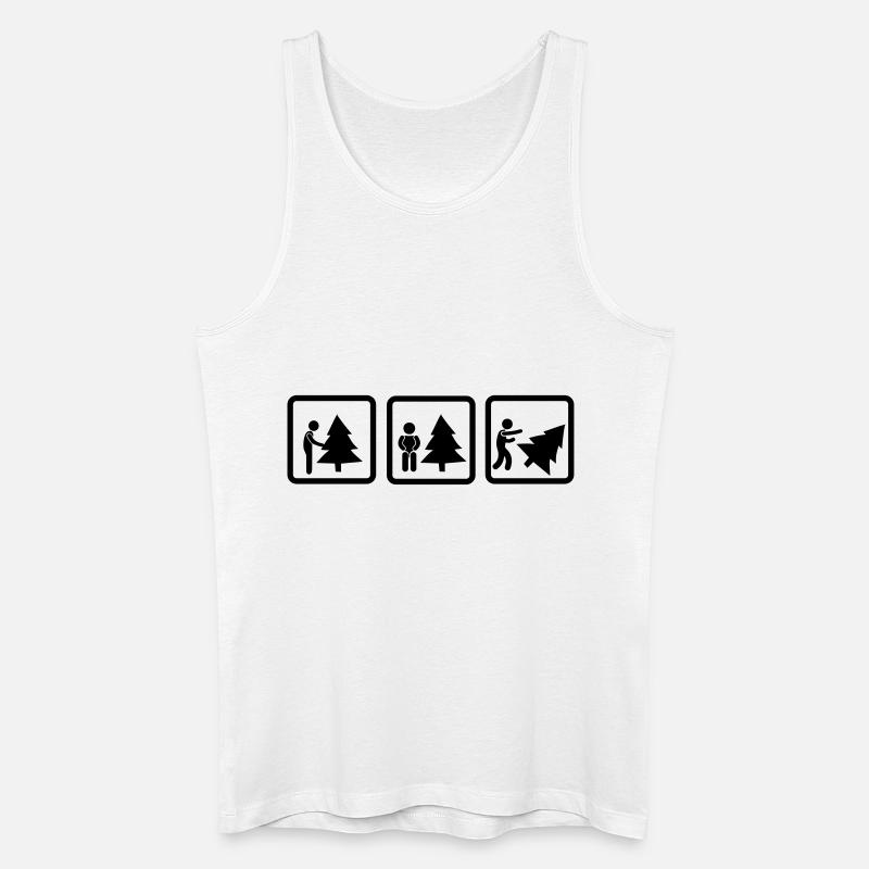 Tannenbaum - Männer Bio Tank Top - Weiß