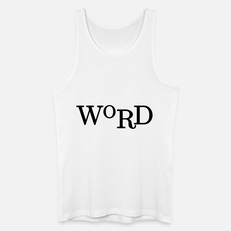 Word - Männer Bio Tank Top - Weiß