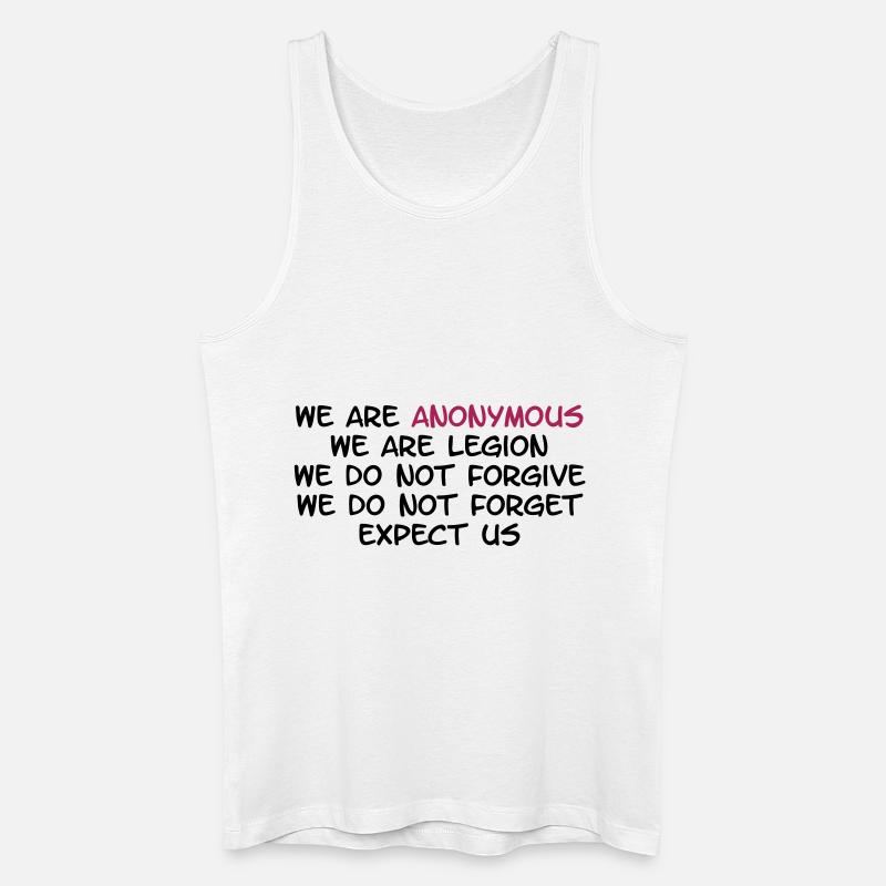 Anonymous - Männer Bio Tank Top - Weiß