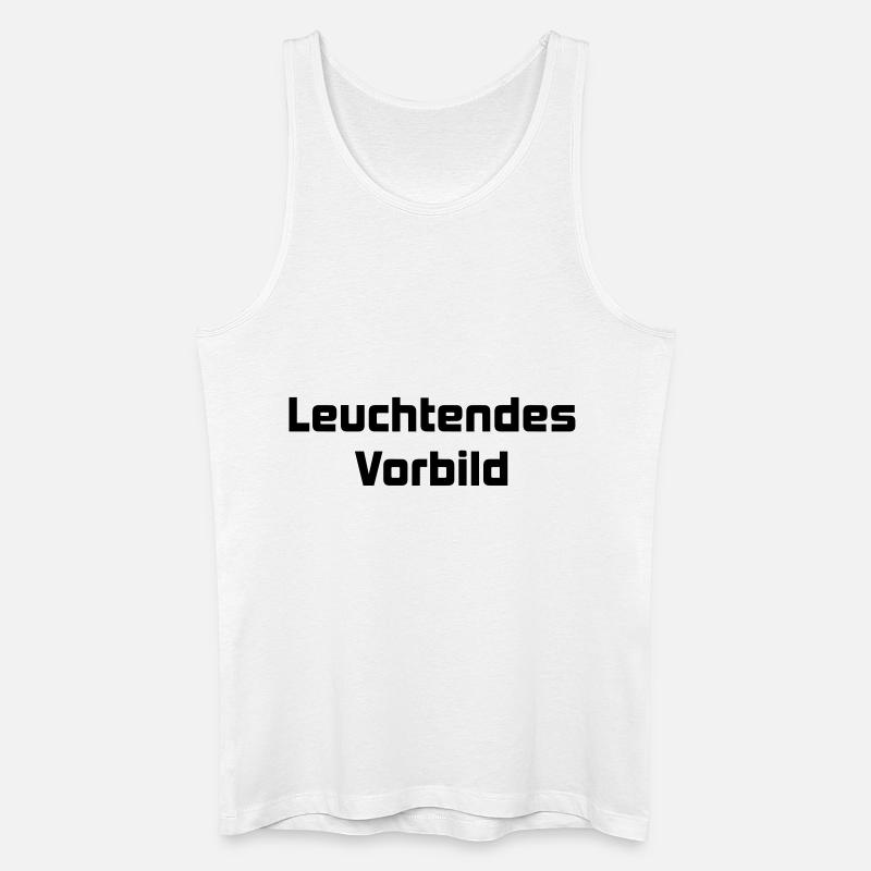 Leuchtendes Vorbild (zweizeilig) - Männer Bio Tank Top - Weiß