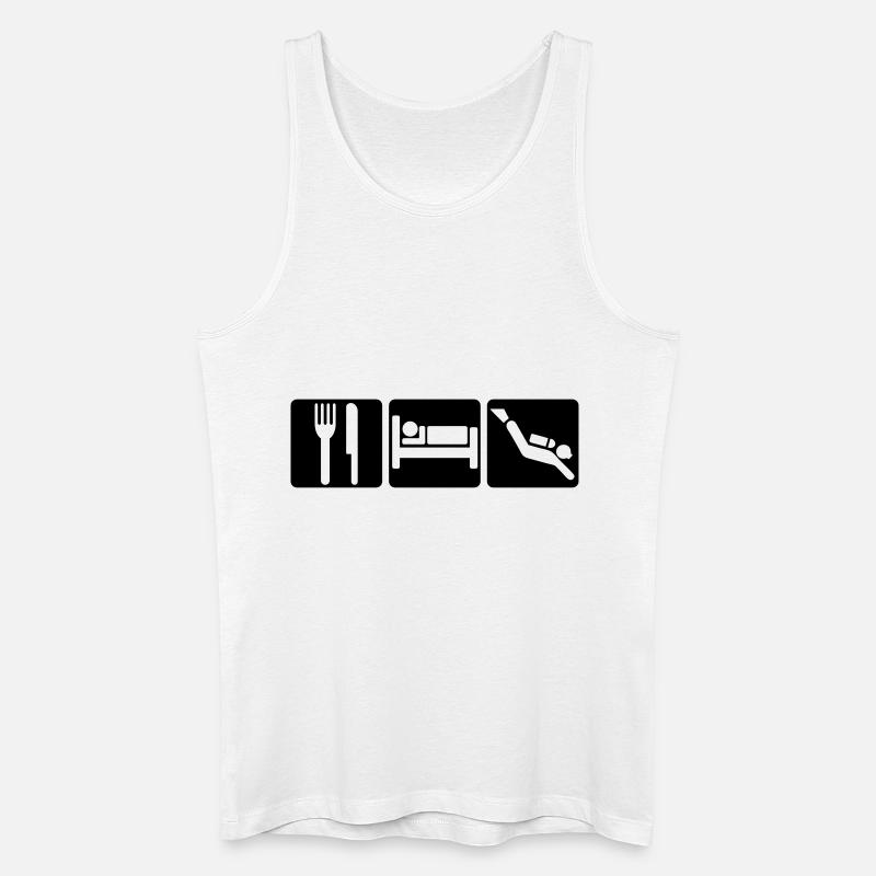 EAT SLEEP DIVE 2 - Männer Bio Tank Top - Weiß