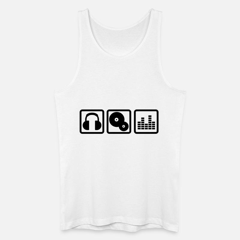 DJ - Männer Bio Tank Top - Weiß
