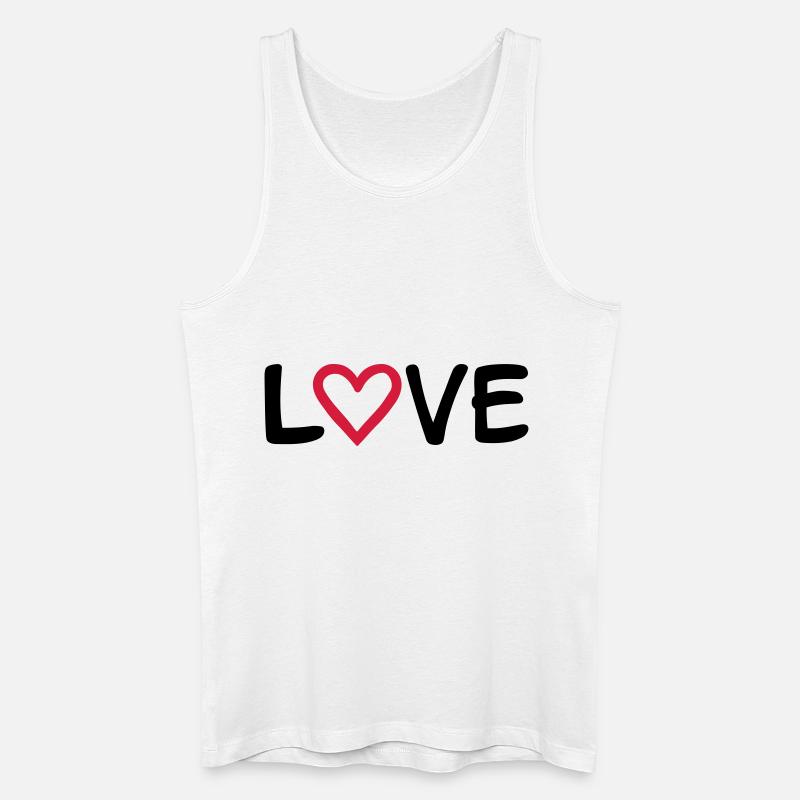 Love - Männer Bio Tank Top - Weiß