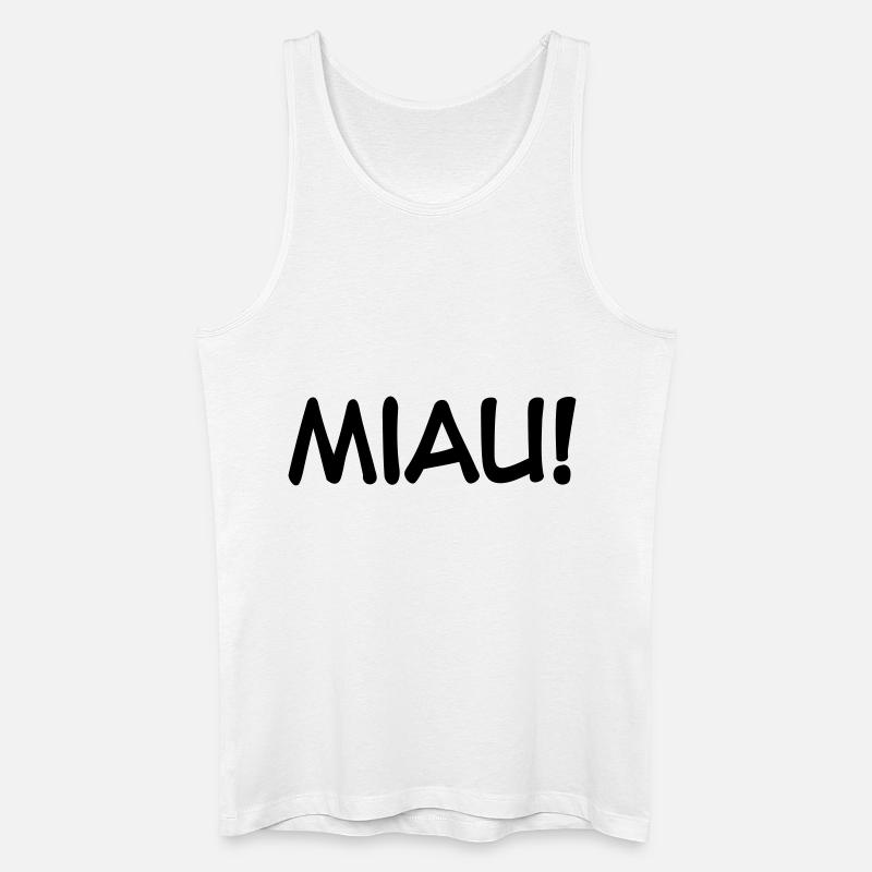 Miau - Männer Bio Tank Top - Weiß
