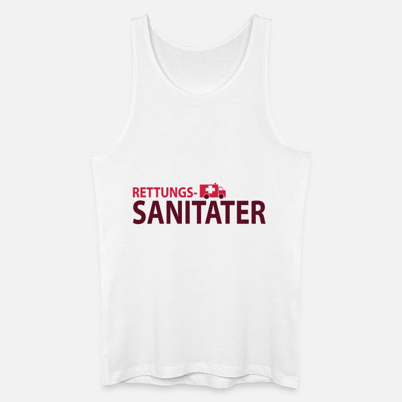 rettungssani2 - Männer Bio Tank Top - Weiß