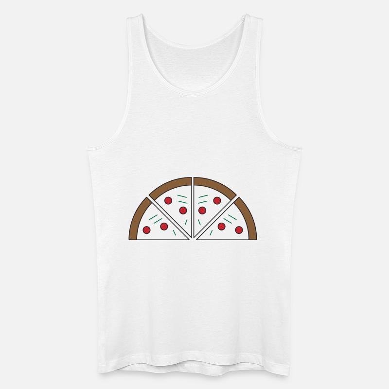Bild von einer Pizza - Männer Bio Tank Top - Weiß