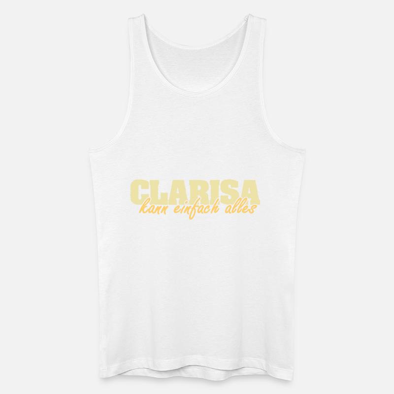 Frau Clarisa - Männer Bio Tank Top - Weiß