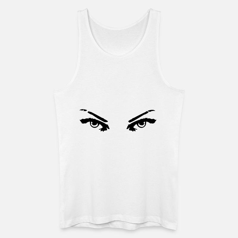 eyes 01 - Männer Bio Tank Top - Weiß