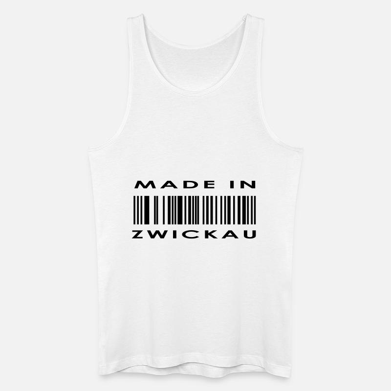 Zwickau - Männer Bio Tank Top - Weiß