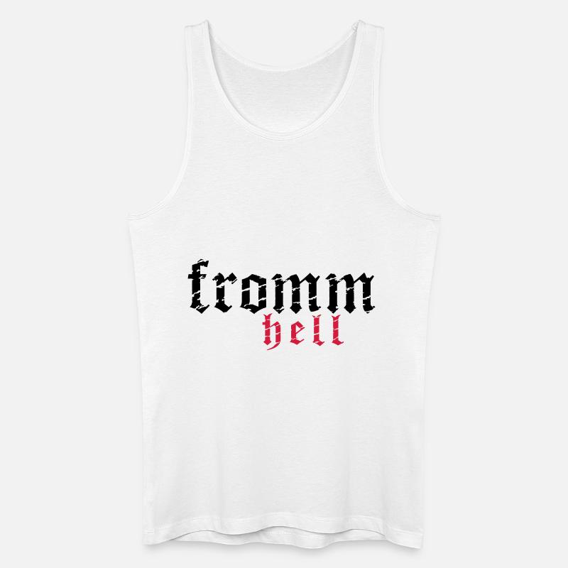 fromm hell_vec_2 de - Männer Bio Tank Top - Weiß