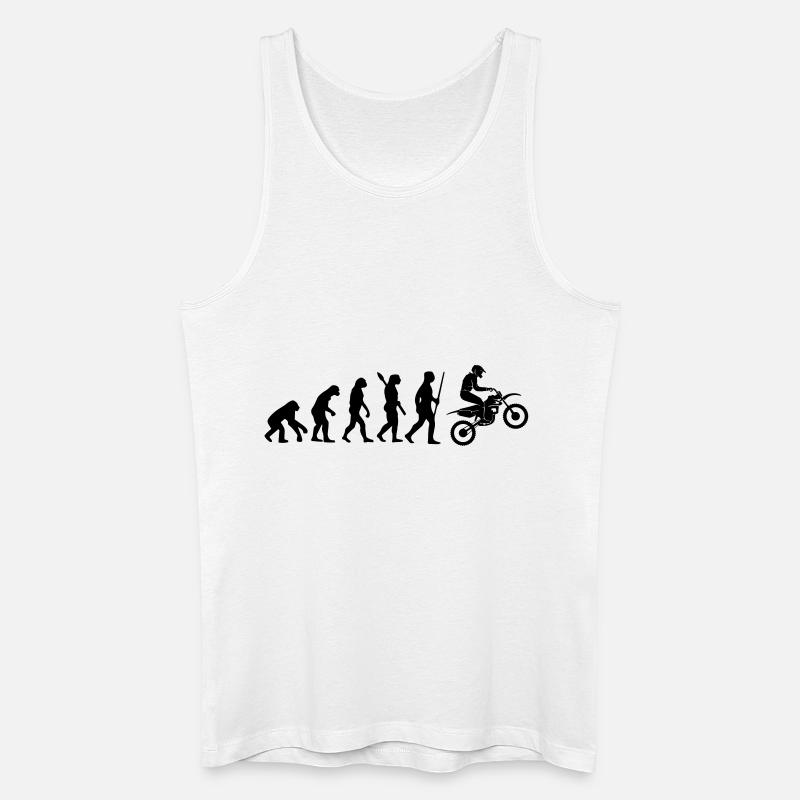 MOTORRAD EVOLUTION - Männer Bio Tank Top - Weiß