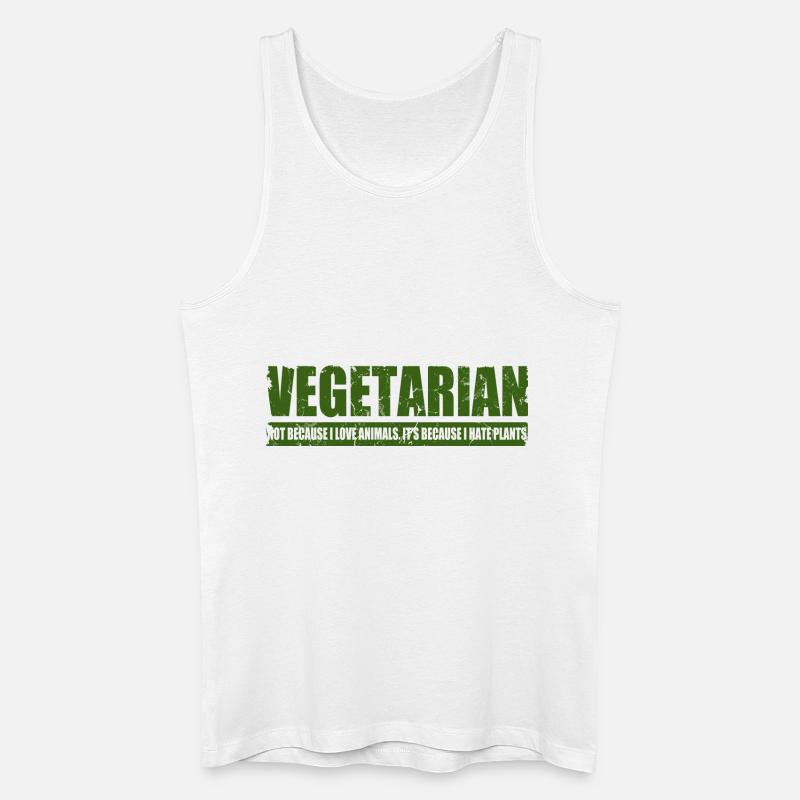 Vegetarian - Männer Bio Tank Top - Weiß