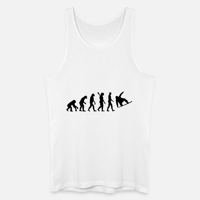 Evolution Snowboard - Männer Bio Tank Top - Weiß