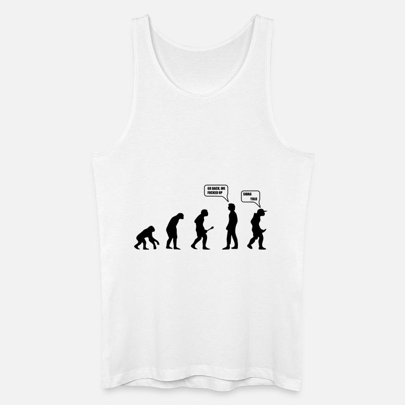 Swag Yolo Evolution - Männer Bio Tank Top - Weiß