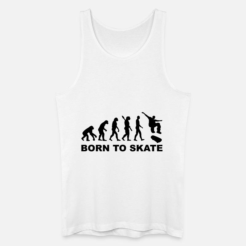 Evolution Skateboard - Men’s Organic Tank Top - white