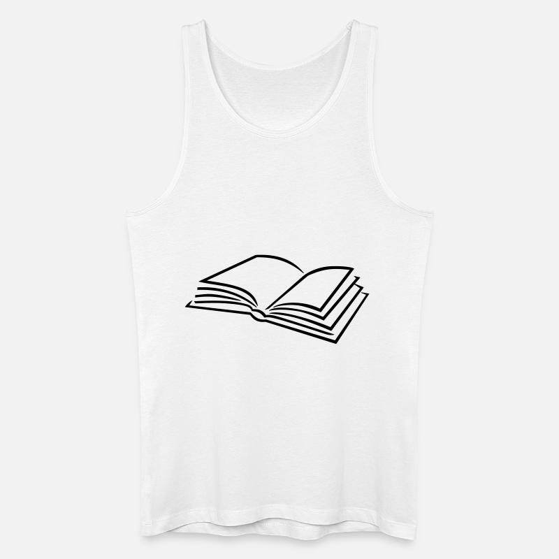 Buch - Männer Bio Tank Top - Weiß