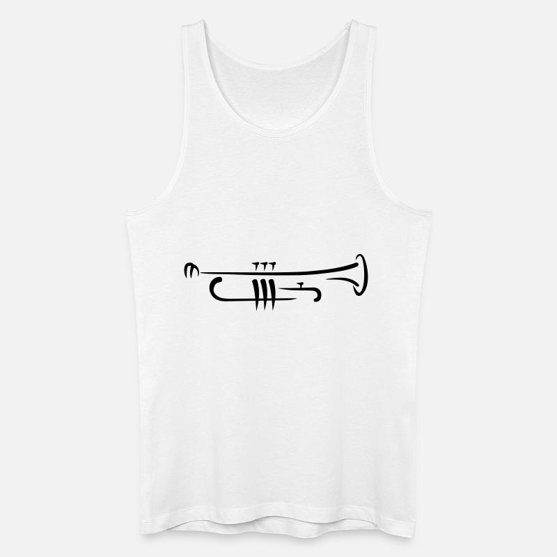 Trompete - Männer Bio Tank Top - Weiß