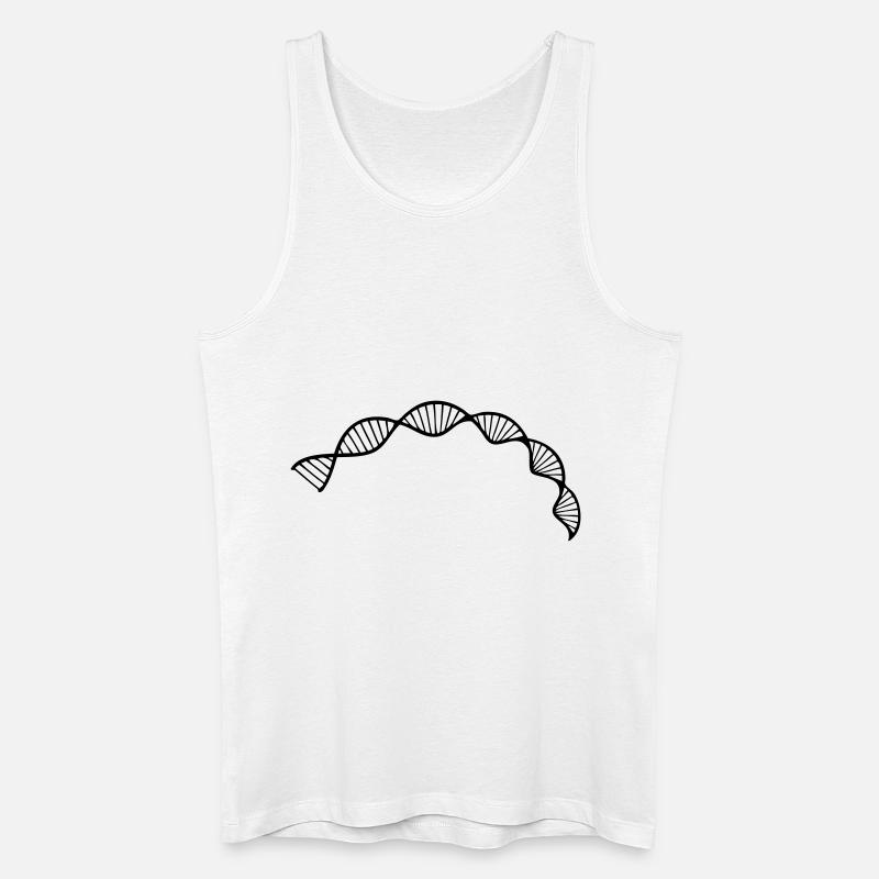 Zellsequenz der DNA-Doppelhelixstruktur - Männer Bio Tank Top - Weiß