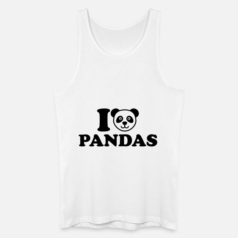 Panda - Männer Bio Tank Top - Weiß
