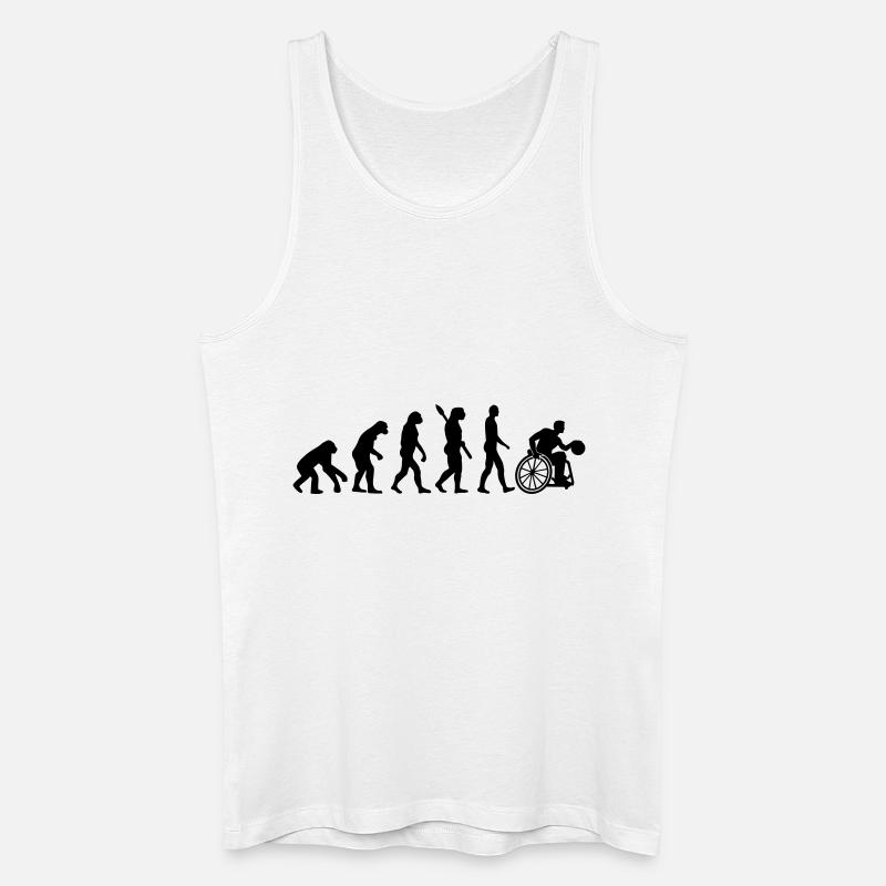 Rollstuhlbasketball - Männer Bio Tank Top - Weiß