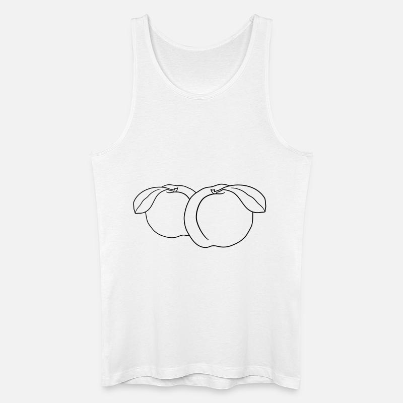 2 pfirsiche lecker frucht früchte - Männer Bio Tank Top - Weiß