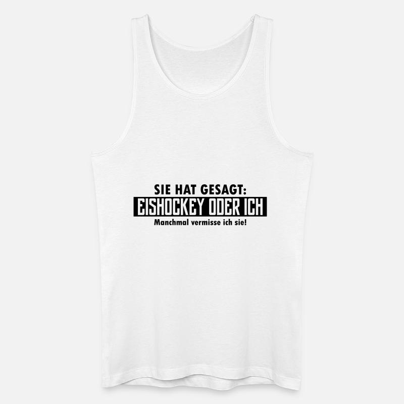 eishockey oder ich - Männer Bio Tank Top - Weiß