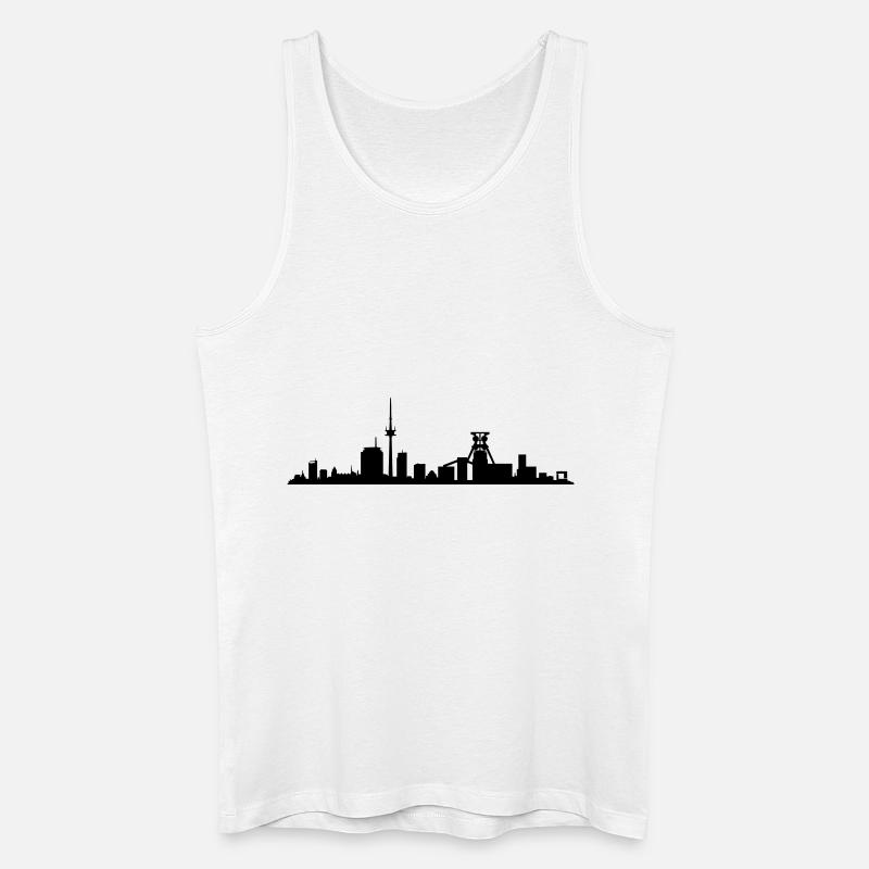 Skyline Essen - Männer Bio Tank Top - Weiß