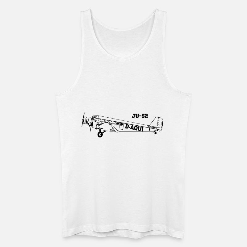 Ju-52 - Männer Bio Tank Top - Weiß