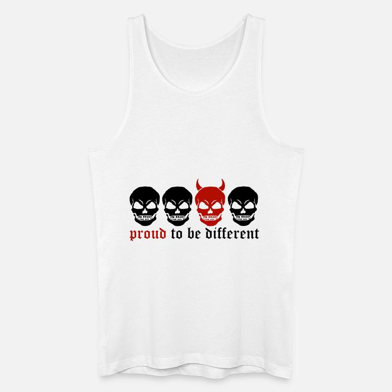 DIFFERENT SKULL - 2C - Männer Bio Tank Top - Weiß