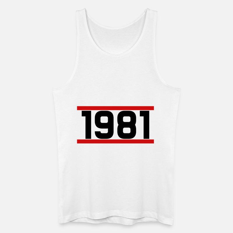 Alte Schule 1981 - Männer Bio Tank Top - Weiß