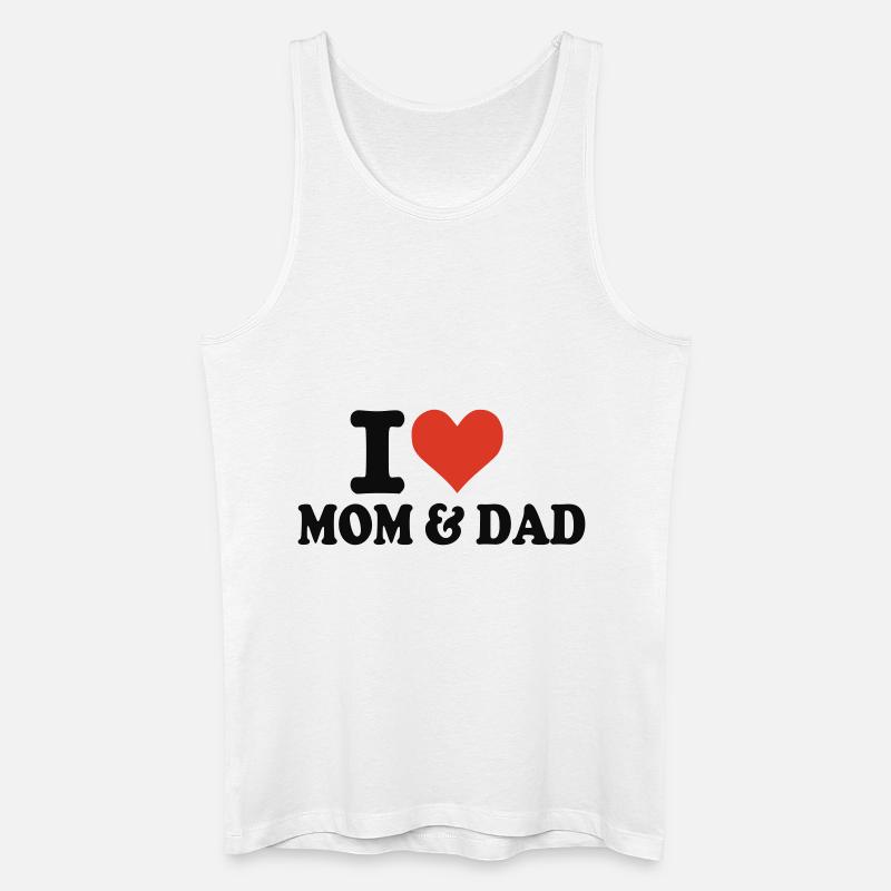 Mom & Dad - Mutter & Vater - Männer Bio Tank Top - Weiß