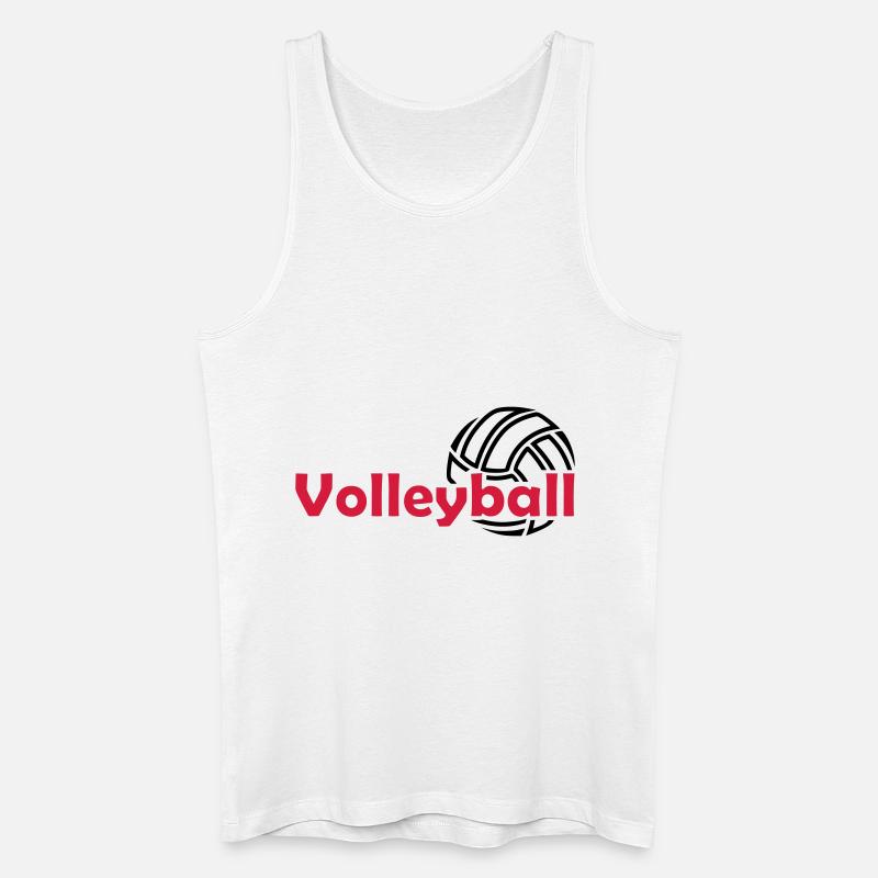 Volleyball - Männer Bio Tank Top - Weiß