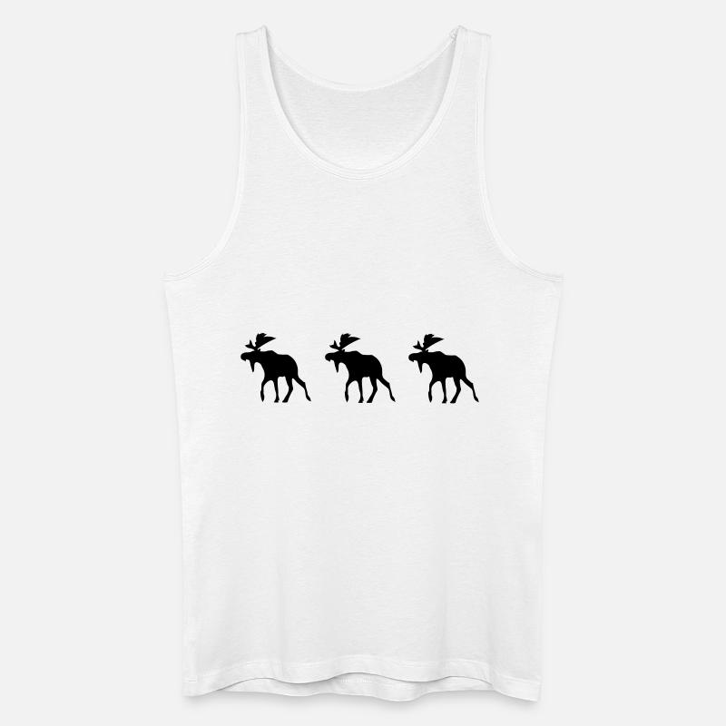 drei elche - Männer Bio Tank Top - Weiß