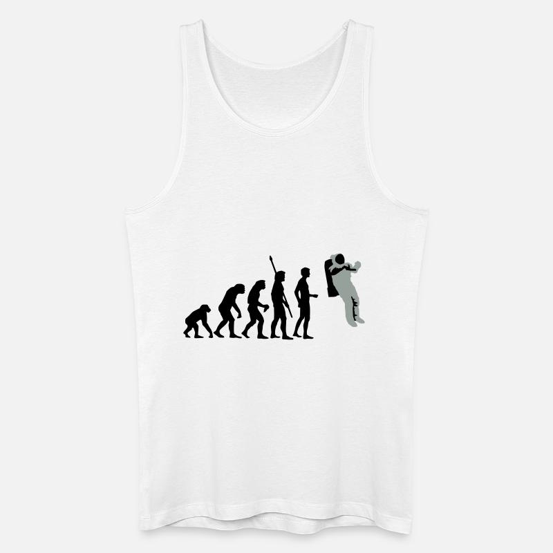 evolution_astronaut_2c - Männer Bio Tank Top - Weiß