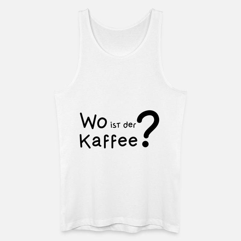 Wo ist der Kaffee ? - Männer Bio Tank Top - Weiß
