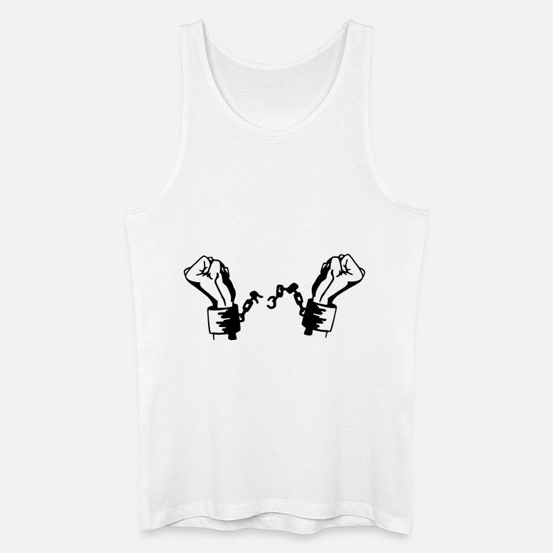 Befreiung Handschellen Vektor - Männer Bio Tank Top - Weiß