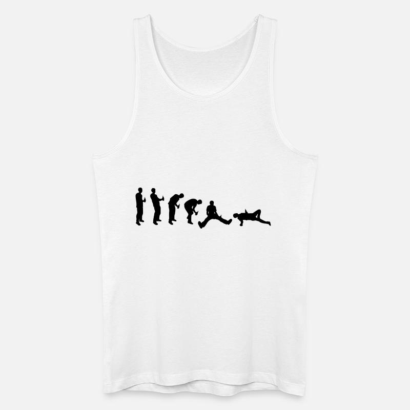 Drunk evolution - Men’s Organic Tank Top - white