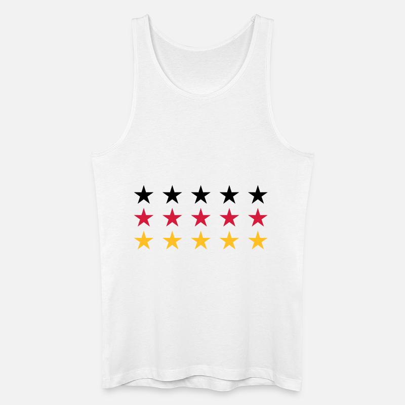 German Flag Stars Design - Männer Bio Tank Top - Weiß