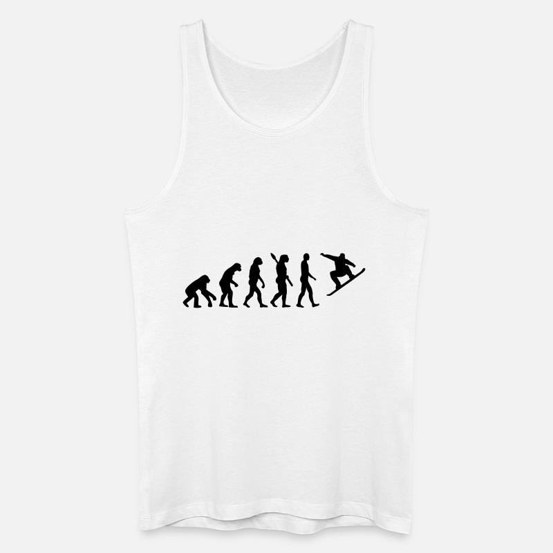 Evolution Snowboard - Männer Bio Tank Top - Weiß