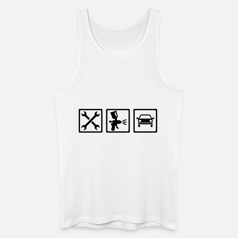 Lackierer - Männer Bio Tank Top - Weiß