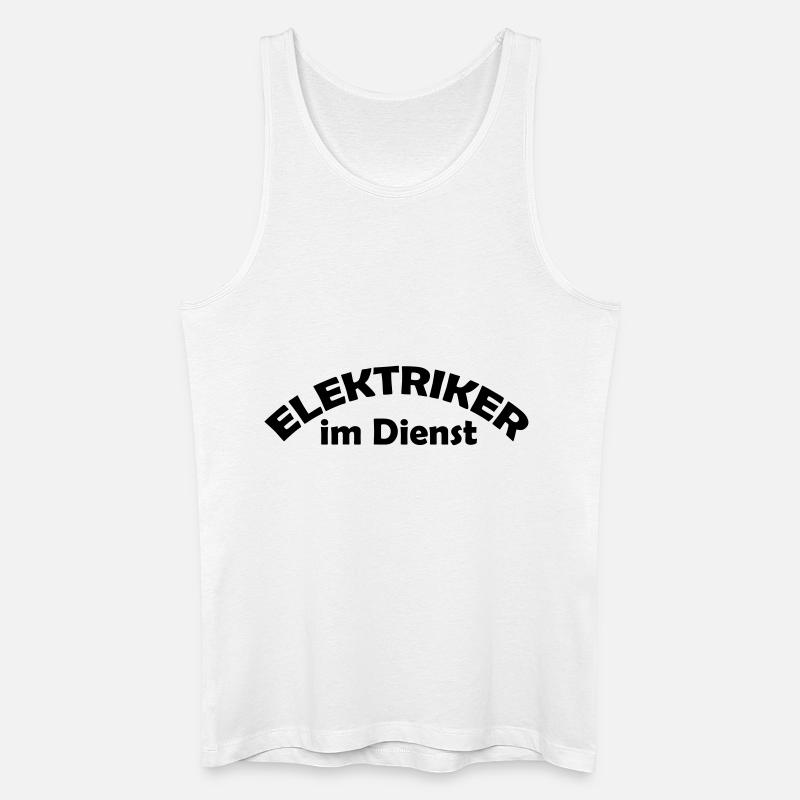 elektriker im dienst - Männer Bio Tank Top - Weiß