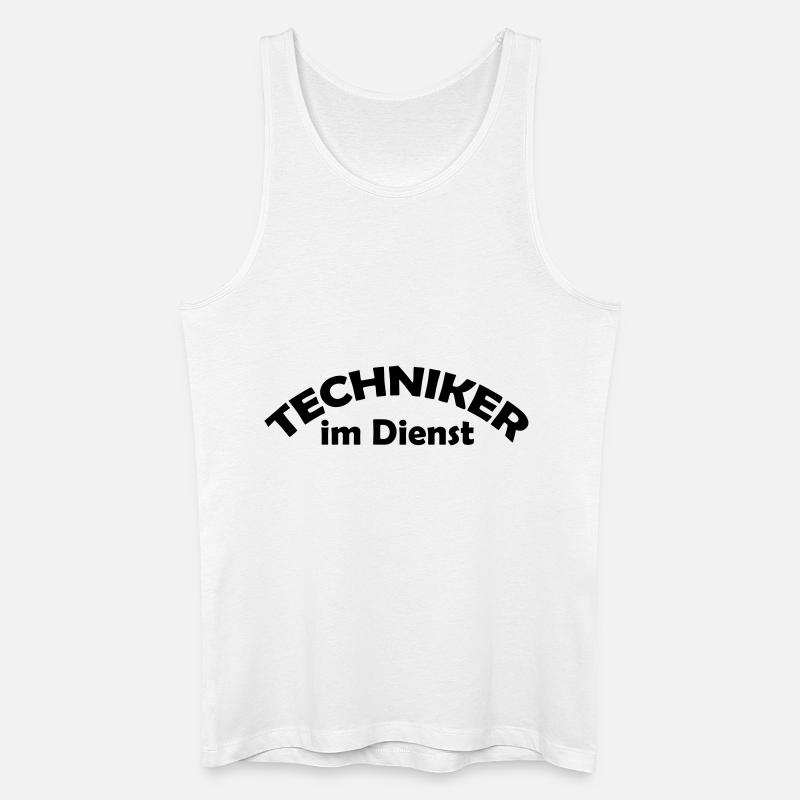 techniker im dienst - Männer Bio Tank Top - Weiß
