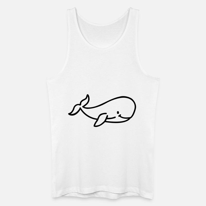 Wal - Männer Bio Tank Top - Weiß