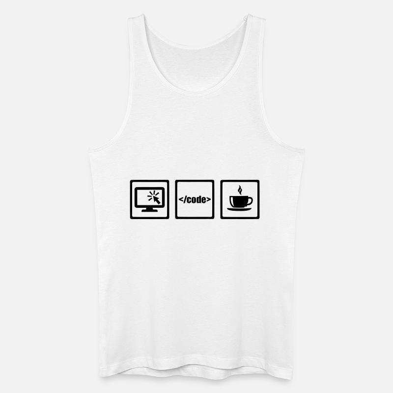 Programmer - Men’s Organic Tank Top - white